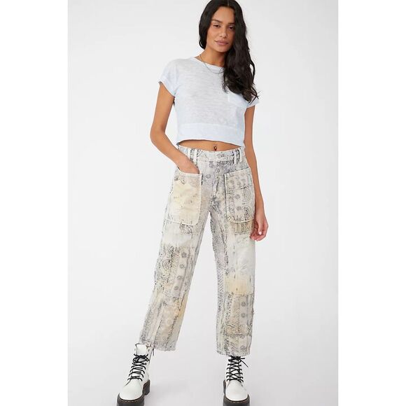 Free People Denim - Free People Rancher Slouchy Jeans Size 24